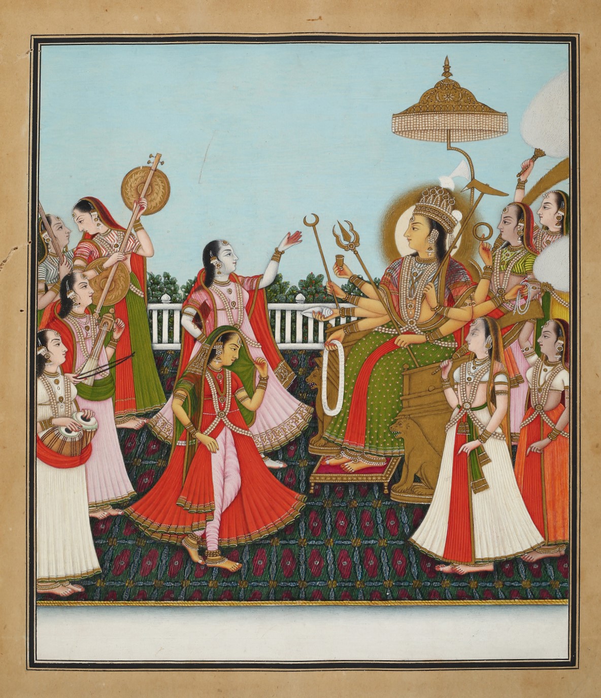 Devi watching a dance performance